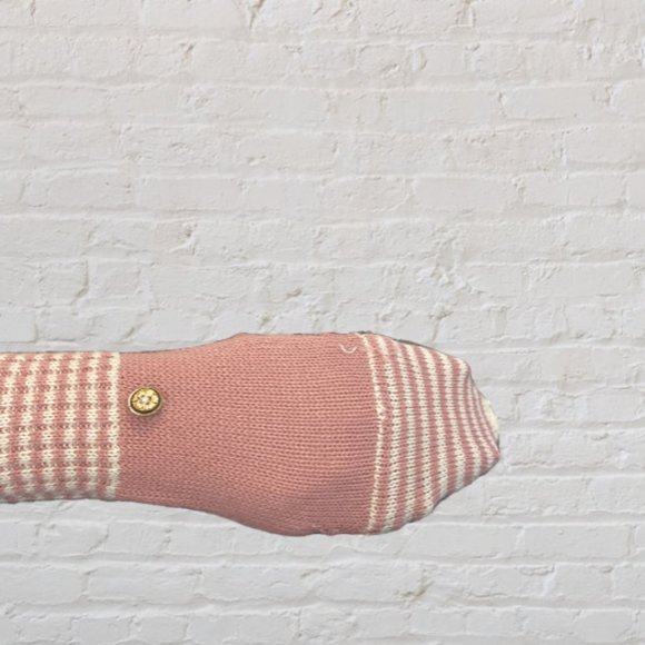 MANTARAY -- Mitten/Gloves, Pink & White Stripe Elbow Length "Hoodie" Gloves, NWT - Picture 10 of 11